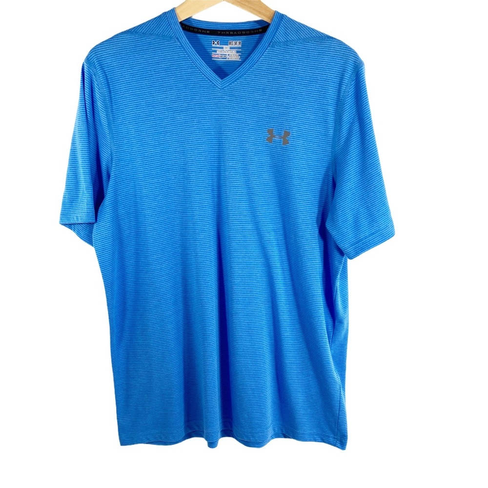 Under Armour Training Tee Micro-Striped Short Sleeve V-Neck T-shirt Men’s Medium